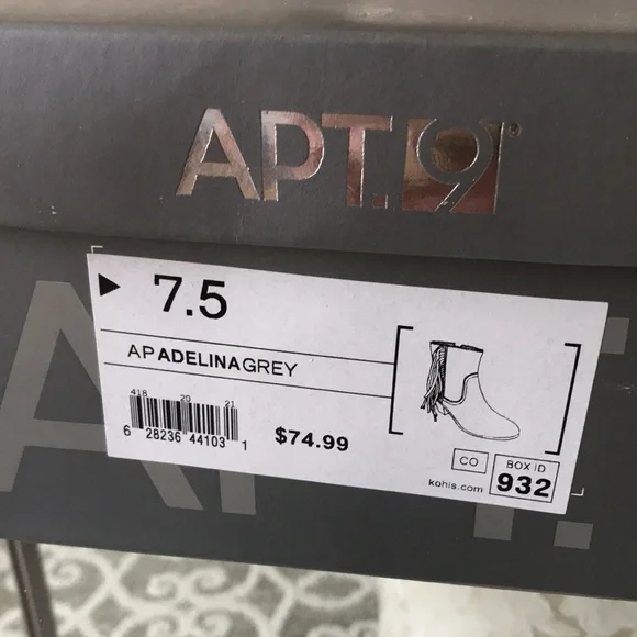 Apt 9 Adelina Grey Fringe Boots - Picture 5 of 5